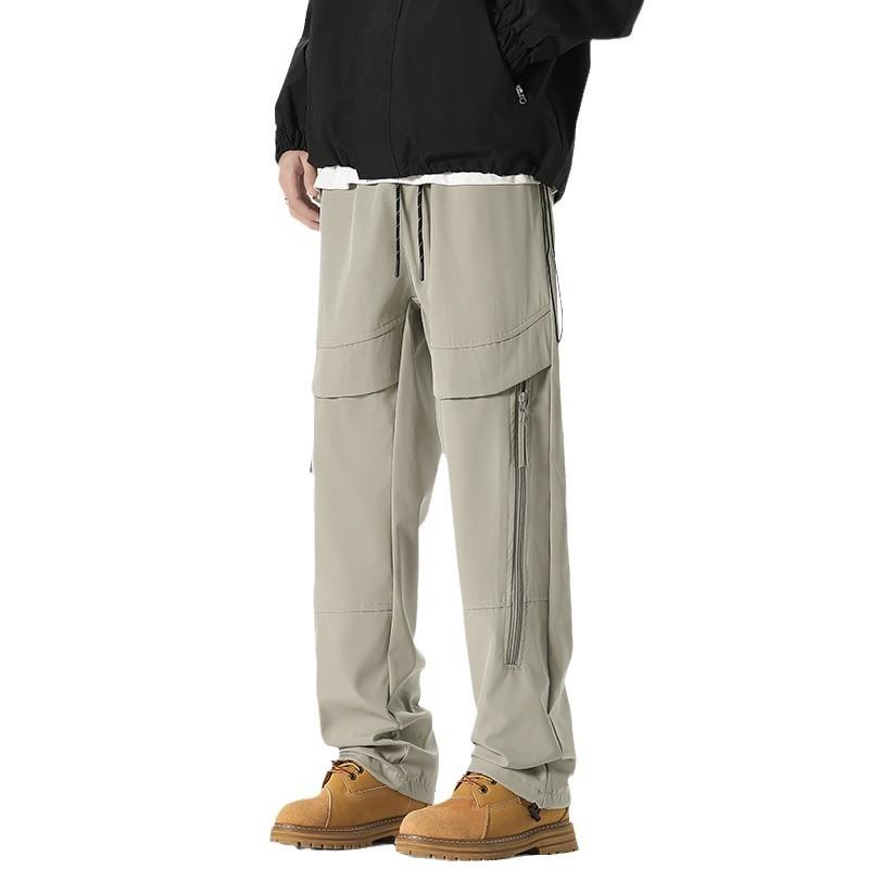 Nové zimní větruodolné fleecové podlahové kalhoty ve velkých velikostech Pánské módní fleecové ležérní kalhoty