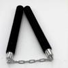 Trwały Metalowy Łańcuch Martial Gąbka Nunchaku Show SticksCzarne