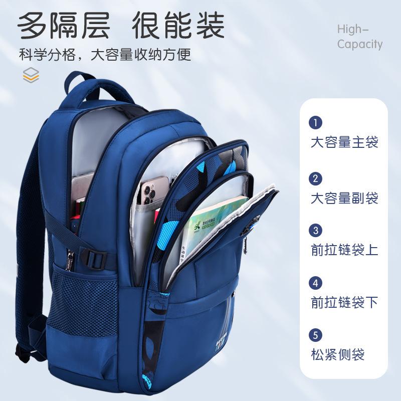 Waterproof Backpack Large Capacity Durable School Bag for Boys Grades 3-12 College Students Travel Lightweight