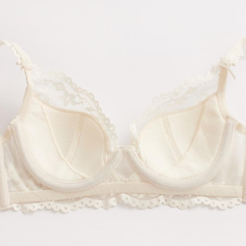 New Women Lace Flowers Embroidery Lingerie Set Sexy Hollow Thin Cup Push Up Bra Summer Comfort Underwear Adjustable Strap Bras