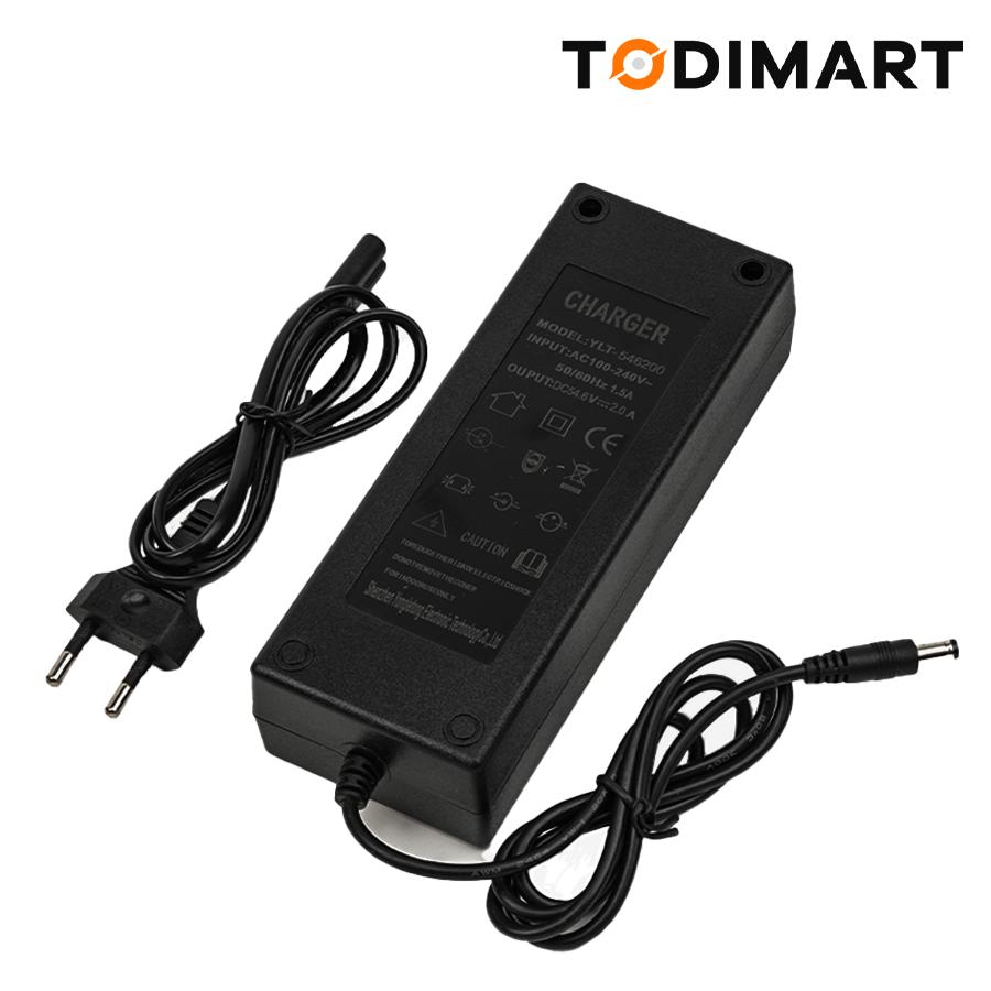 Electric Scooter Charger, Smart Fast Charge Battery Power Adapter with Multiple Safety Protection, Compatible E-Scooter