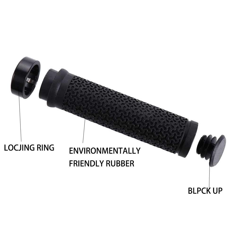 1 Pair Bicycle Grips Bike Handbar Grips Rubber Bilateral Lock Mountain MTB Bikes Handlebar Grips Non-slip Cycling Bike Accessori