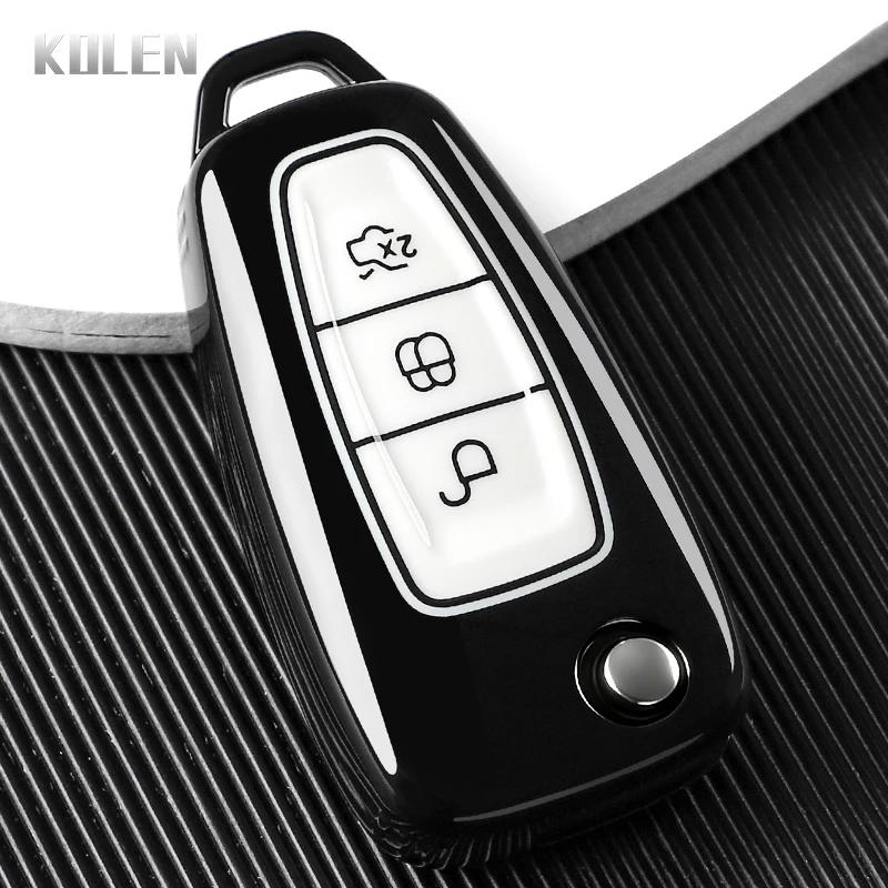

New Tpu Car Folding Key Case Cover For Ford Ranger C-Max S-Max Focus Galaxy Mondeo Transit Tourneo Custom Protected Shell Fob