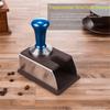Kaffee-Tamper-Station aus Edelstahl Silikonboden Rutschfest Espresso-Tamping-Ständer Trapezförmiges Design Platzsparend