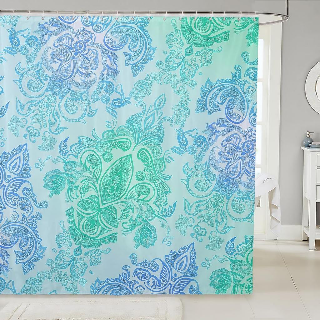 Little Cat Shower Curtain Cute Kitten Shower Curtain Set Galaxy Starry Sky Bath Curtain Universe Planet Purple Nebula Cosmic