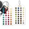 2 Stück Farbanalyse-Vorlagenkarten Beidseitiger Leitfaden Acryl-Farbabgleichsführer mit Perlenkette für Outfit, Make-up, Kleidung