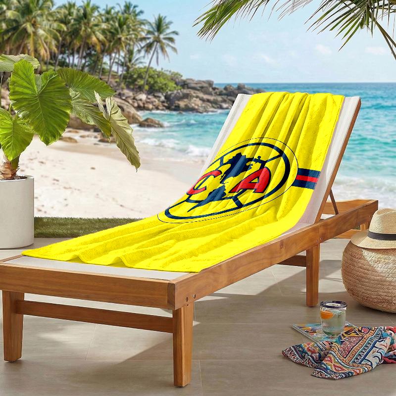 Club Amrica Fashion Beach Towel: Ideal for Summer Adventures Soft, Absorbent and Quick Drying Suitable for Swimming and Bathing
