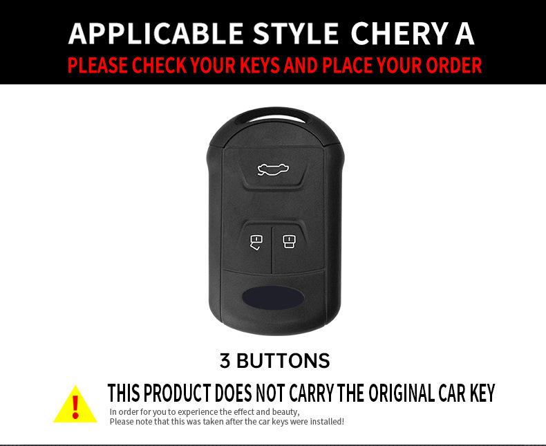 Chery Car Key Cover for Arrizo 5, Tiggo 7, Tiggo 3, Arrizo GX, and Arrizo 5plus - Unisex Shell Buckle Bag