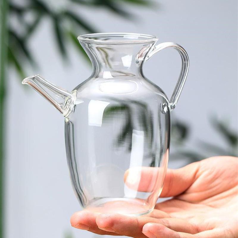 Imitation Song Dynasty Green Tea Glass Kettle Set: Single-Serve Teapot with Tea Cup for Personal Use ml