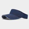 American Street Flower Denim Empty Top Visor Unisex Outdoor Sports Casual Sun Hat Trendy Brimless Topless Streetwear Cap