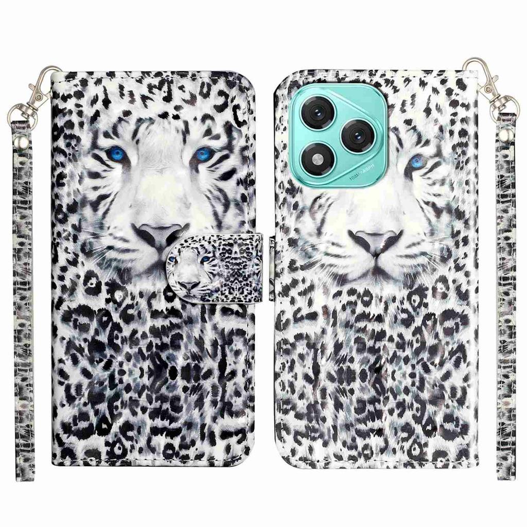 For Honor 400 Lite 5G Wallet Case 3D Pattern Printed Leather Phone Cover with Strap