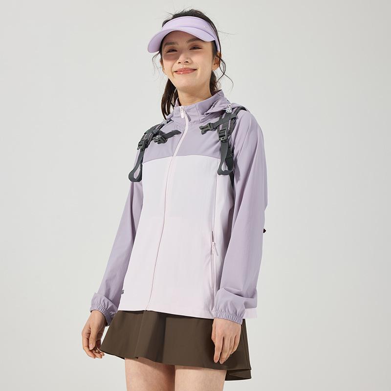 1011 Summer New UPF10 + UV Protection Jacket Female Couple Ice Silk Quick-drying Breathable Sunscreen Clothing