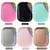 Rectangle Shaped Nail Art Mixing Palette Stainless Steel Display Plate Nail Art Palette for Professional Manicure