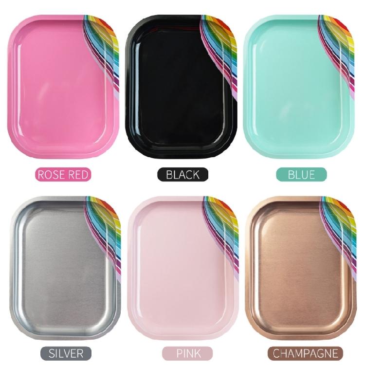 Rectangle Shaped Nail Art Mixing Palette Stainless Steel Display Plate Nail Art Palette for Professional Manicure