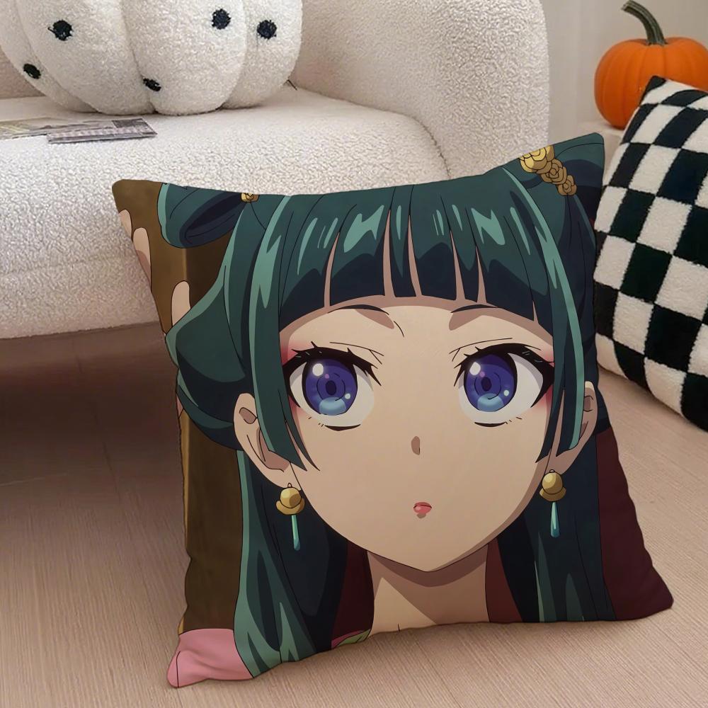 Classic Japanese Anime TThe Apothecary Diaries Cushion Cover Throw Pillow Cover Hidden Button Durable Polyester Chair Cushion