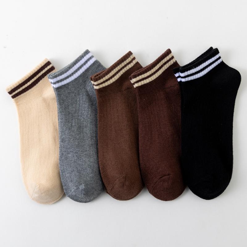 Xiaomi 10 Paar Frühjahrs- und Sommersocken, lässig, gestreift, einfarbig, atmungsaktiv, bequem, schweißableitend, kurze Socken, einfach gestreift