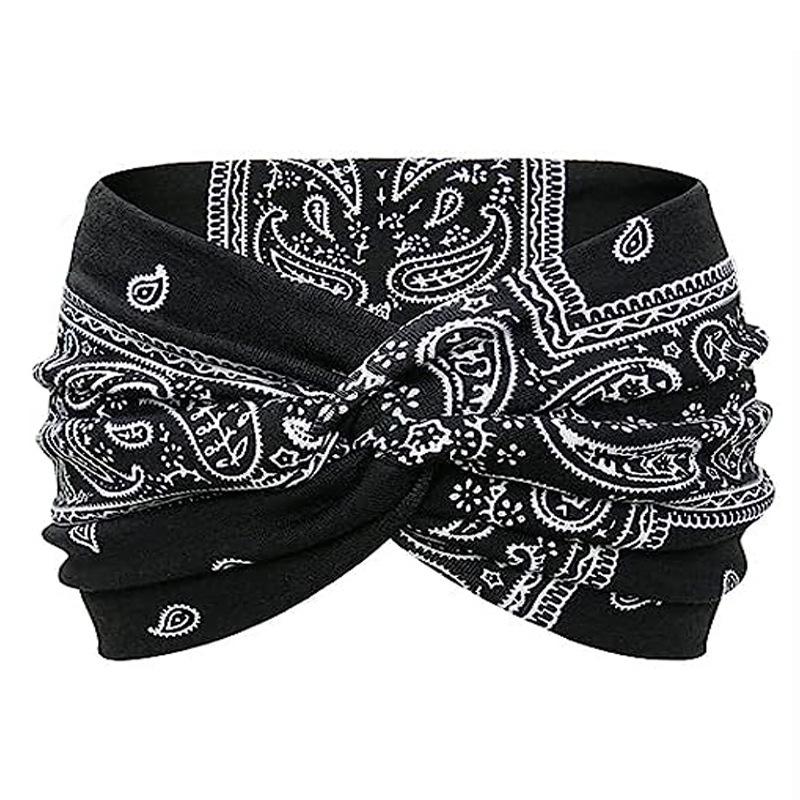 Women's Elastic Cross Super Wide Headband for Yoga, Running, and Sports