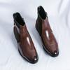 Fashion Simple Men's Casual Leather Chelsea Boots Fashion Versatile Business Botas British Style Ankle Boots Classic Wear Walking Shoes