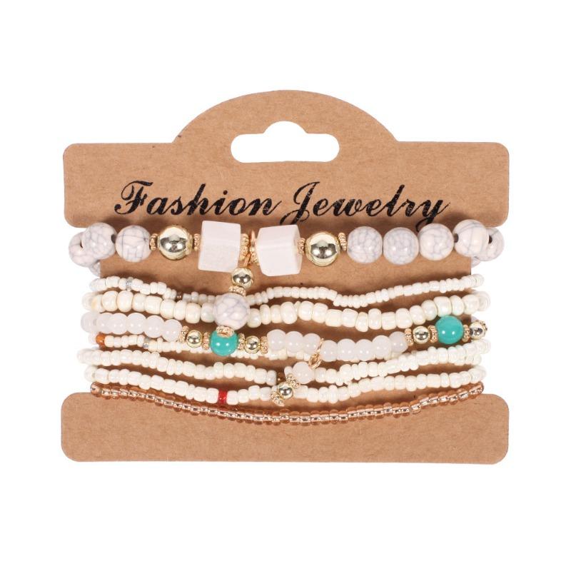 Bohemian bracelet creative tassel multi-layer beaded bracelet