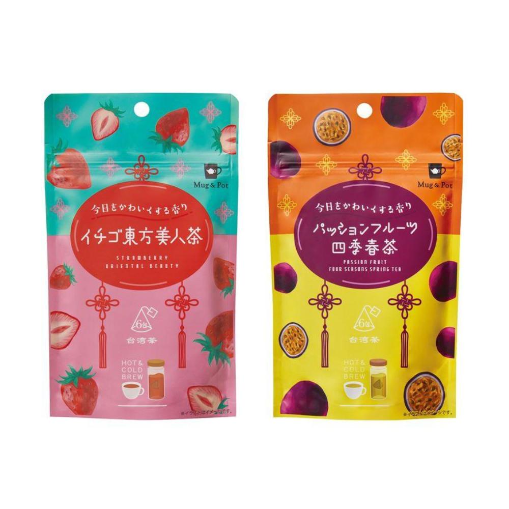 Japan Mug&Pot (Strawberry Eastern Beauty Tea / Passion Fruit Four Seasons Spring Tea) 6 Bags