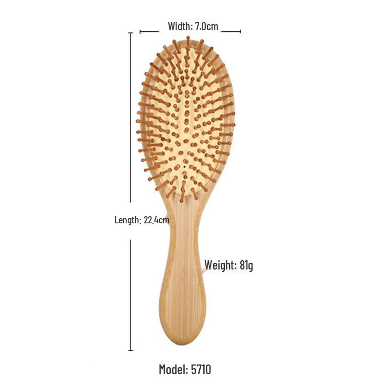 Natural Bamboo Air Cushion Comb for Scalp Health Massage - Household Straight Hair Large Brush
