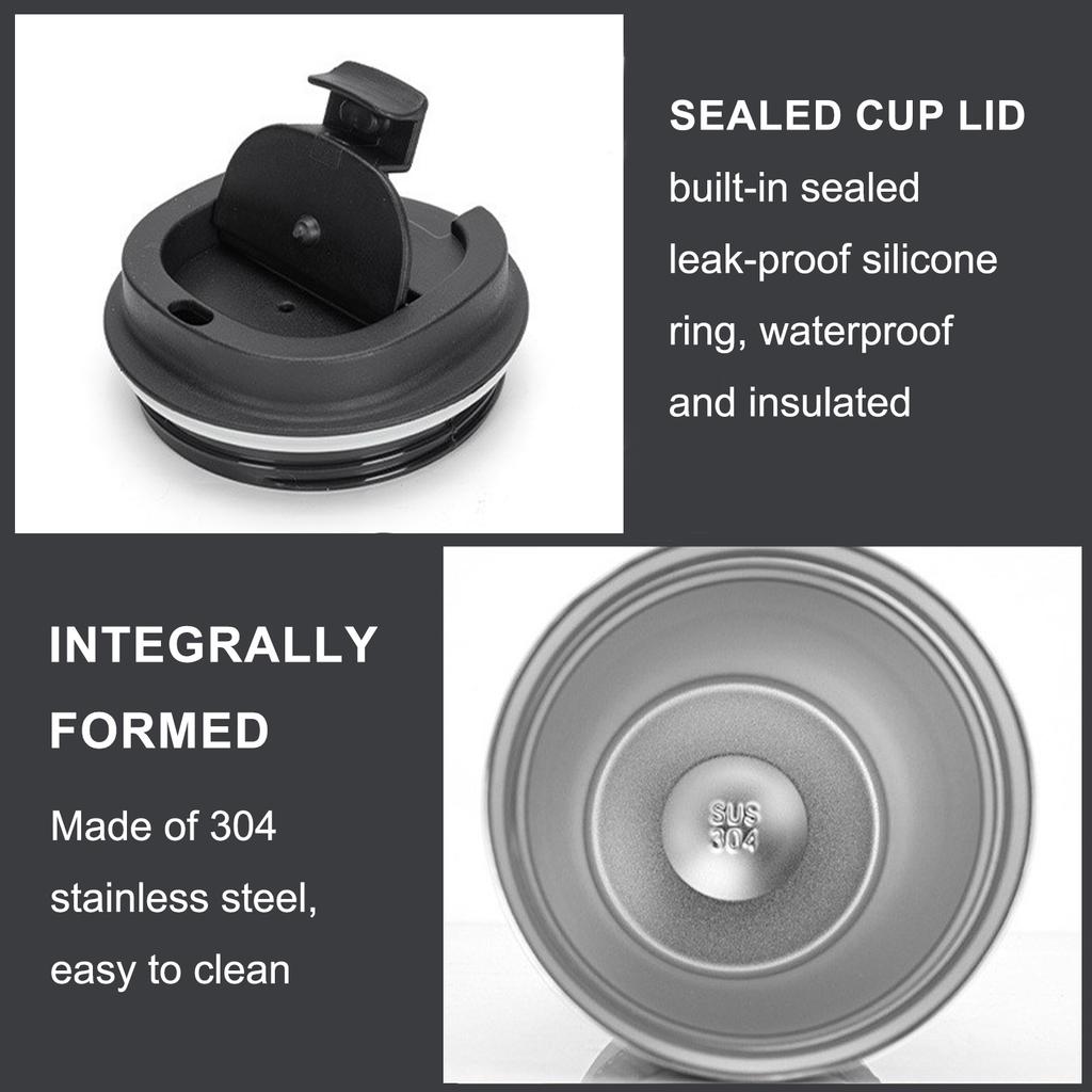 380ml 304 Stainless Steel Coffee Cup Portable Vacuum Insulated Mug Creative Simple Car Water Bottle