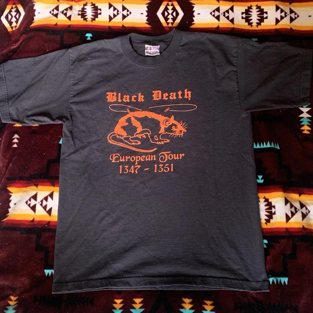 Unisex Short Sleeve Crew Neck Cotton T Shirt Black Death XXXL