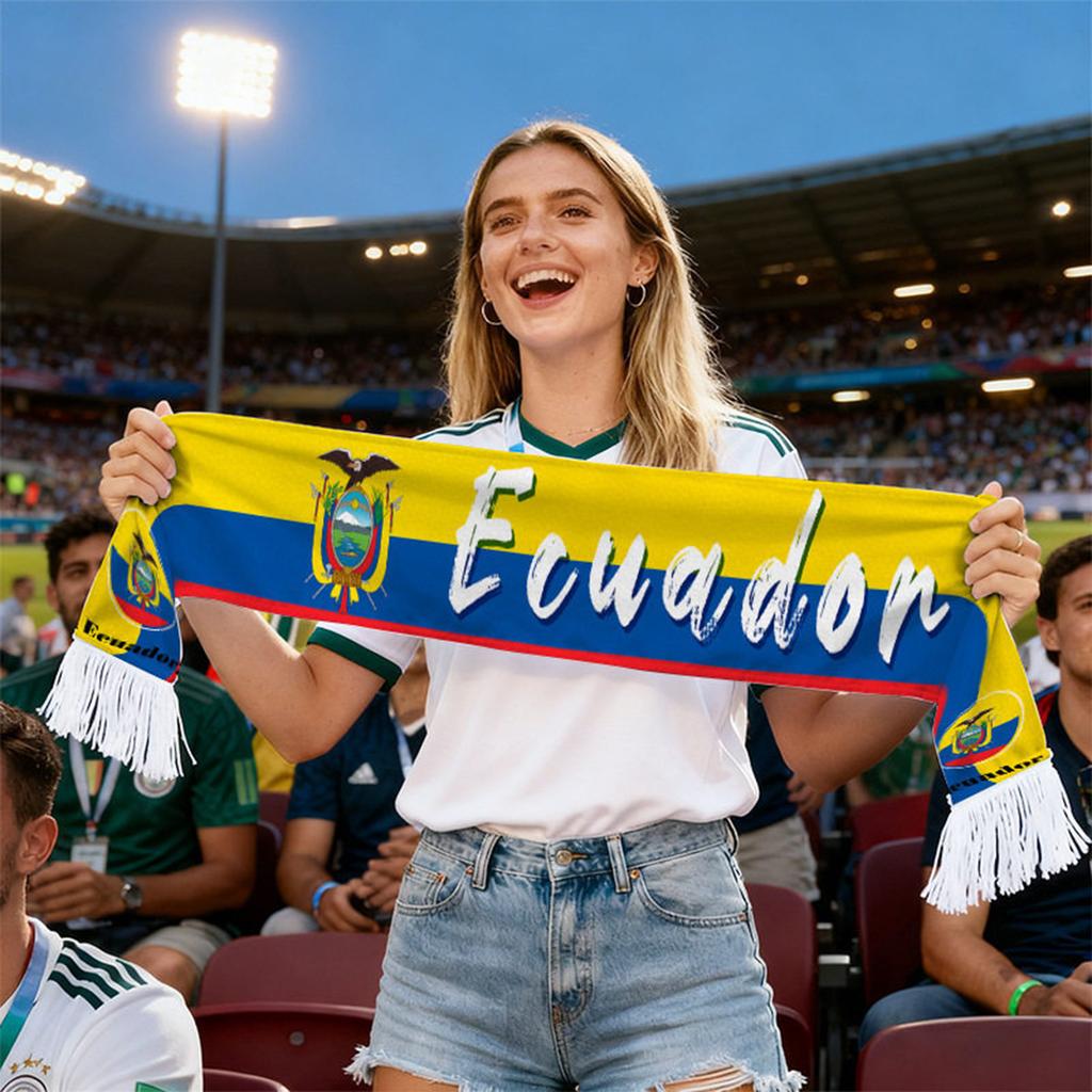 Soccer Fan Scarf World Cup Supporter Scarf Football Club Fan Scarf Soft Knit Material Durable Design Suitable for Outdoor Use