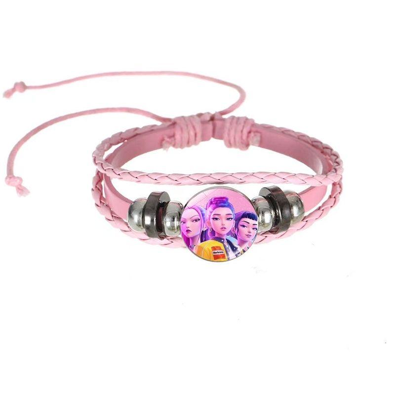 Das Hexenjäger-Team Armband, Zeitstein-Armband, Modisches Rosa-Schwarzes Armband