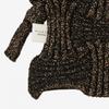 Pleatsmama Mini Crossbow Bag Black Brown Glitter
