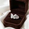 Exquisite Copperbutterfly Ring, Sparkling Cubic Zirconia Ring, Elegant Anniversary Jewelry Gift