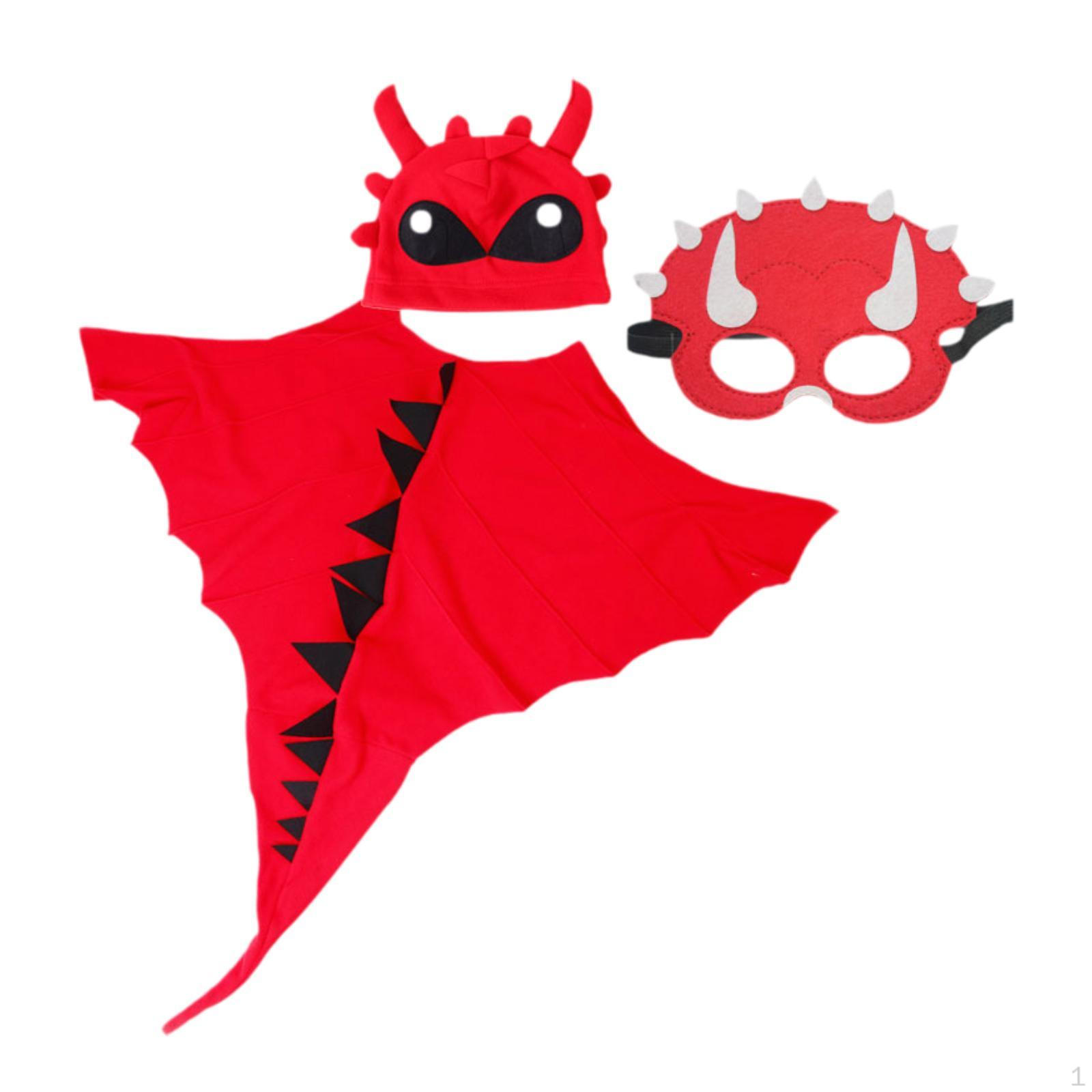 

3x Kids Dinosaur Costume, Dragon Fancy Dress Costume for Child Birthday Party