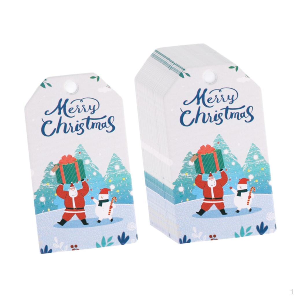 100Pcs Christmas Tags, Gift Tags Decor Decorations Cards Paper Package for Personalizing
