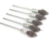 5Pcs Pointed Stainless Steel Wire Brushes Wheel Kit for Drill with 1/4"shank 0.3mm for Removal of Rust/Corrosion/Paint