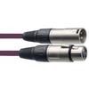 3-pin XLR Cable - Stagg - 10 Meters - Purple - Male To Female - Audio