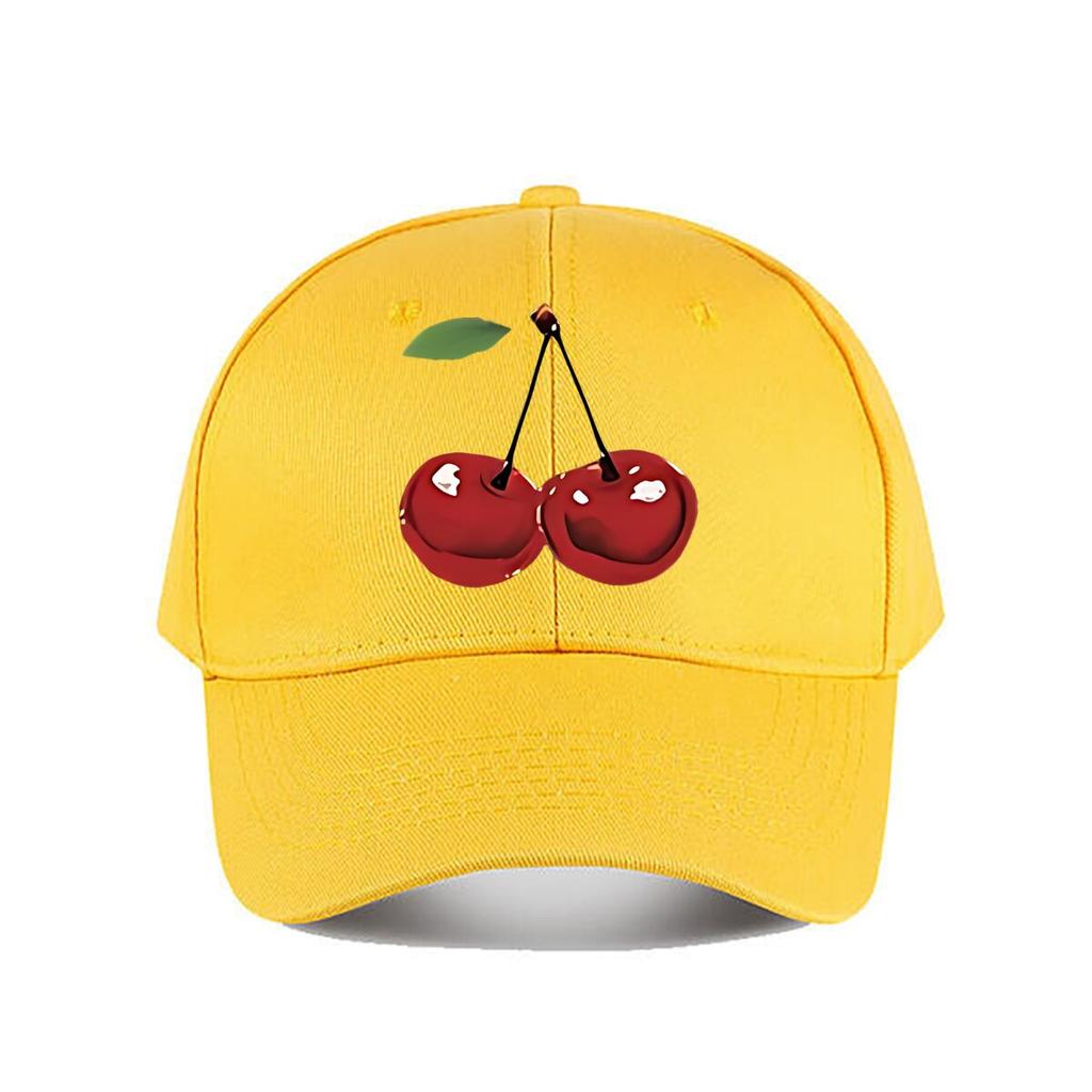 Shiny Resin Cherry Home Decor Baseball Cap Fashion Unisex Sunhat Womens Outdoor Sports Snapback Cap
