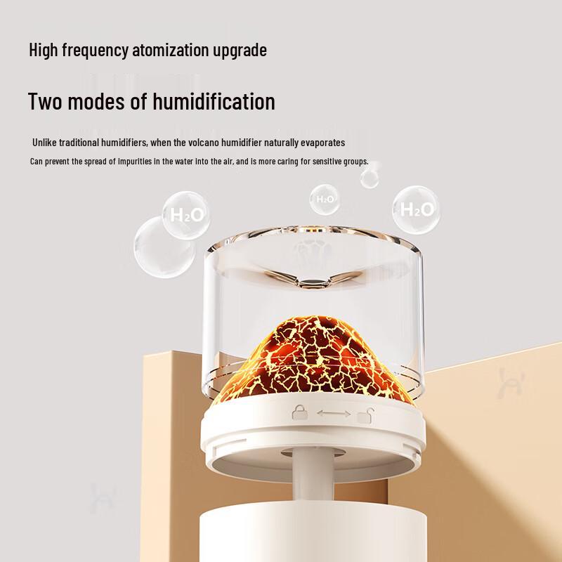 ZISIZ Mini USB Flame Volcano Humidifier