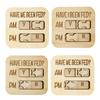 Natural Wood Pet Feeding Trackers With Animal Motifs Practical Magnets Fed Sign with Pet Trackers for Fridge