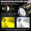 1 Stück H4 Motorrad Scheinwerferbirne Zweifarbig Weiß Gelb BA20D H6 CSP 3570 LED Scheinwerfer mit Angel Eye