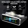 S13 Car Tire Pressure Monitoring System Auto Security Alarm Systems USB / Solar TPMS Digital LCD Display 0-6.0Bar
