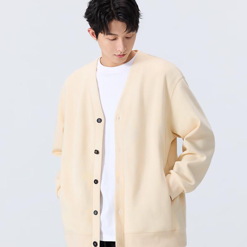 MINISO Men's V-Neck Casual Cardigan Sweatshirt