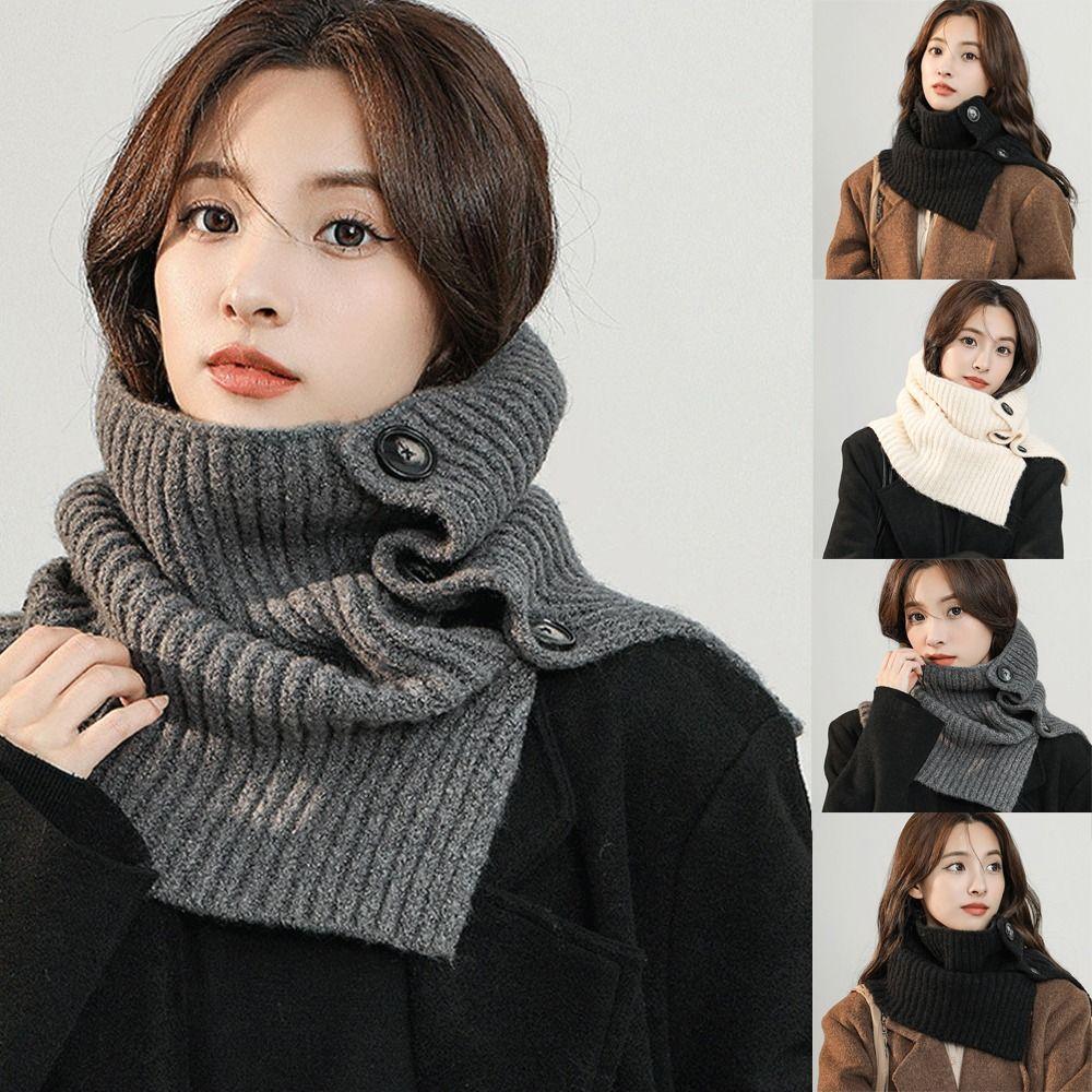 Fashion Warm Windproof Knitted Fake Collar Scarf Neck Warmer Turtleneck