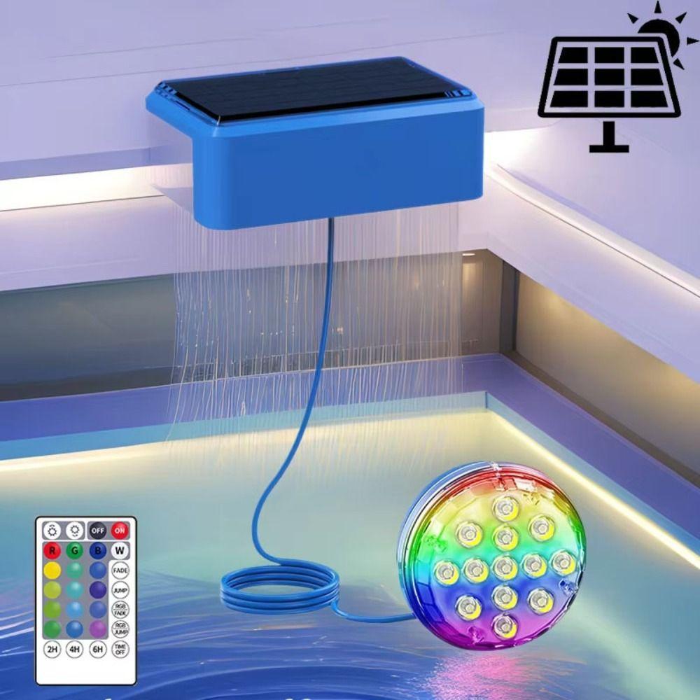 RGB Color Timer Solar Swimming Pool Light Remote Control Underwater Light  Swimming Pool