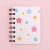 2Pcs Cartoon Coil Notebook Mini A7 Portable Spiral Memo Pad for Students Cute Flower Notebook for Journaling School Travel