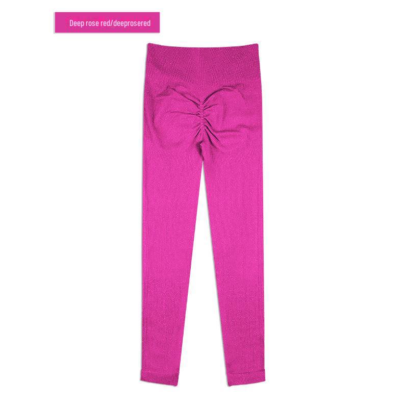 Shimmer Seamless European & American Cross-Border Yoga Suit - Shiny Silver Silk