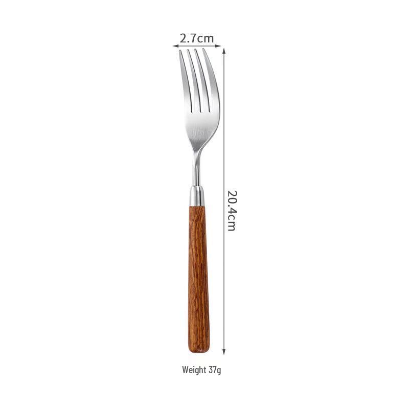 

abay 304 Stainless Steel Walnut Wood Handle Dinner Fork
