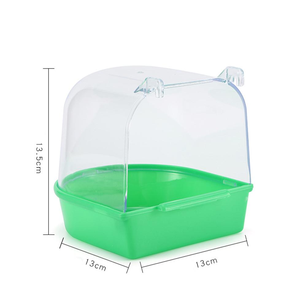 Plastic Bird Bath Bird Shower Parrot Bath Hanging Bird Cage Mirror Basin Bird Water Bath Pet Bird Bowl Pet Bird Bath Supplies