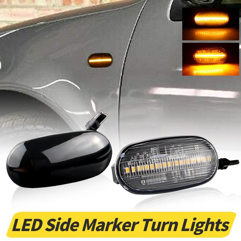 2PCS LED Turn Signal Lamps Side Marker Blinker Lights For Mitsubishi Triton/L200 2005-2015 Pajero Montero Sport Nativa 2008-2016 Dome Lights 6