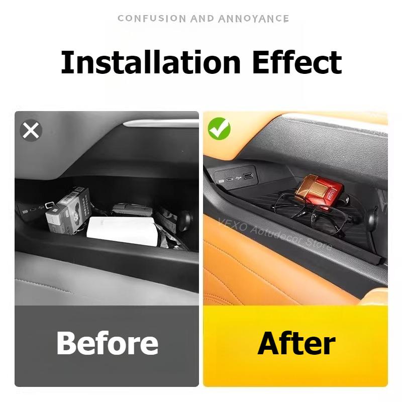 For GWM Tank 500 Hi4-T -2025 Car Center Console Lower Storage Box Dustproof Silicone Organizer Car Interior Accessories