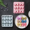 Silikonowa Forma Czekoladowa Kokardka, 6 Komór Mini Kokardki Forma na Cukierki Kokardka Forma na Cake Pop DIY Toppery do Babeczek Dekoracja Ciasta
